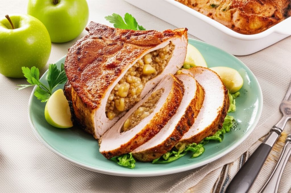 Apple Stuffed Pork Chops