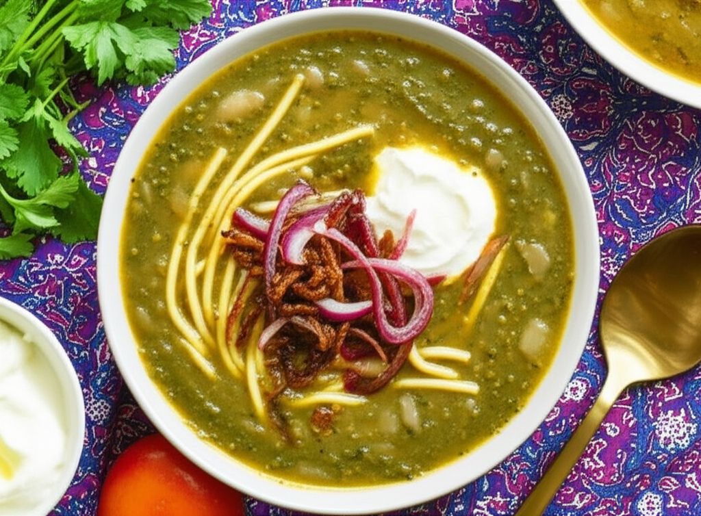 Ash Reshteh (Persian Noodle and Bean Soup)