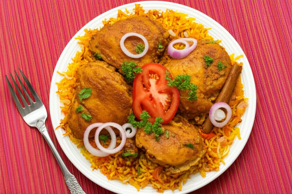 Biryani with Yogurt Marinated Chicken