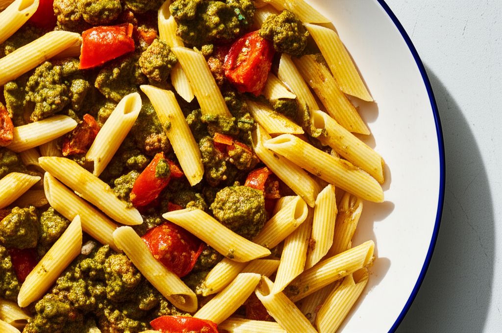 Brian's Chicken Sausage Pesto Pasta