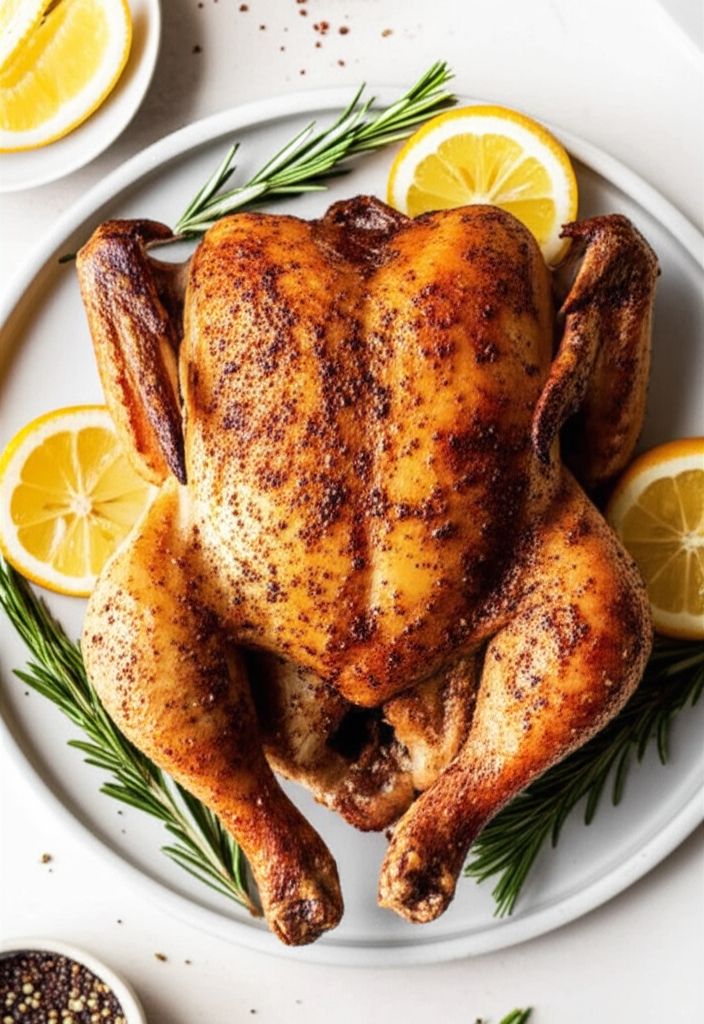 Butterflied Roast Chicken with Lemon and Rosemary