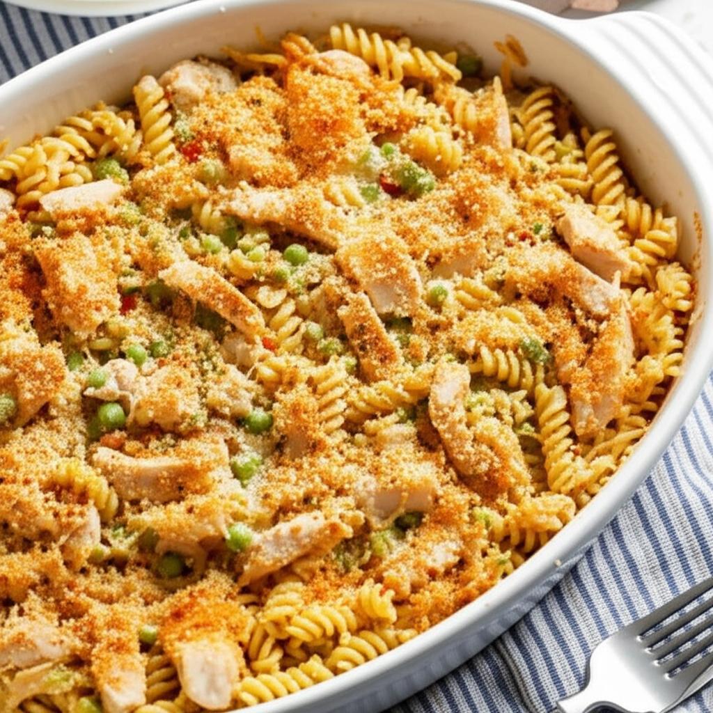 Chicken and Pasta Casserole with Mixed Vegetables