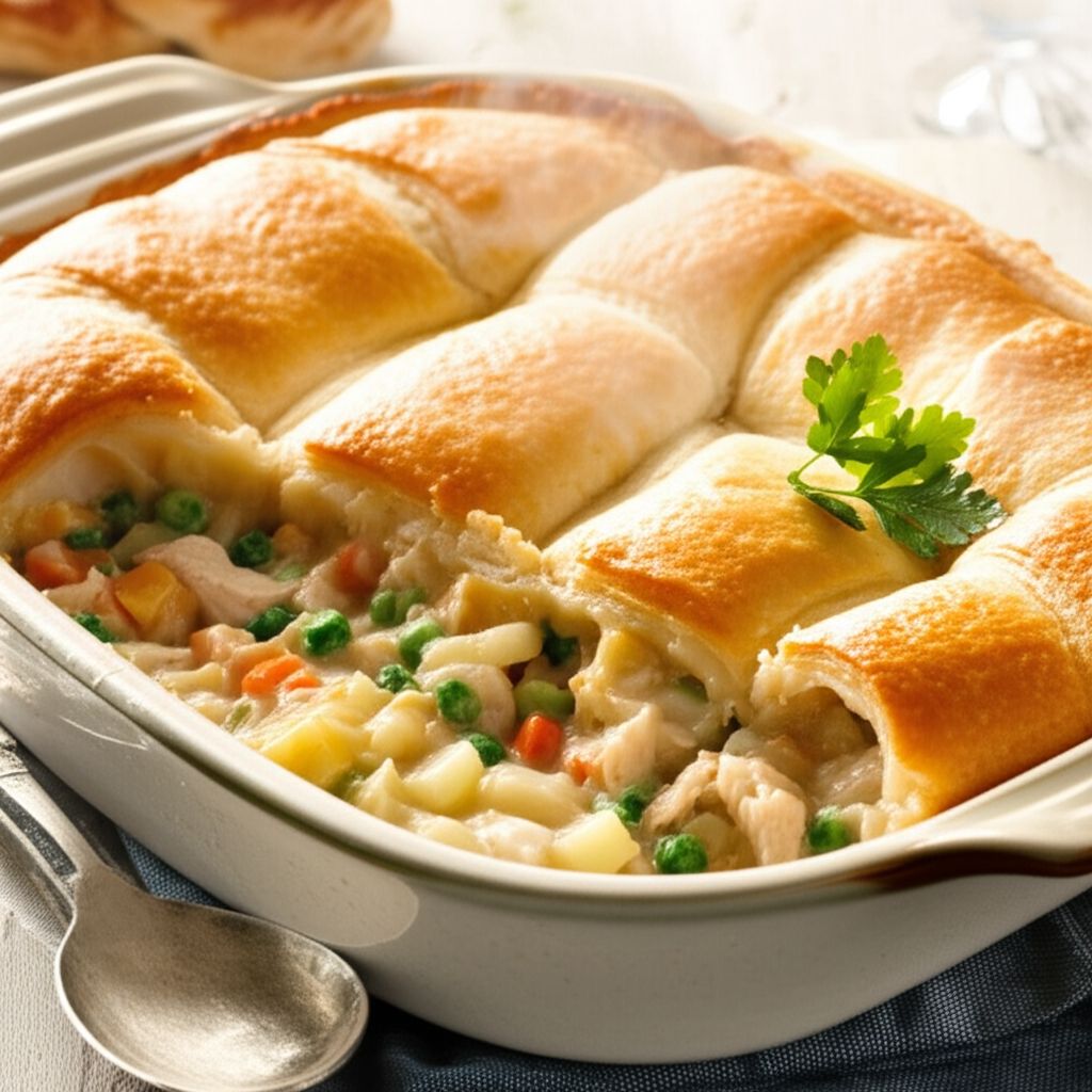 Chicken Pot Pie with Crescent Rolls