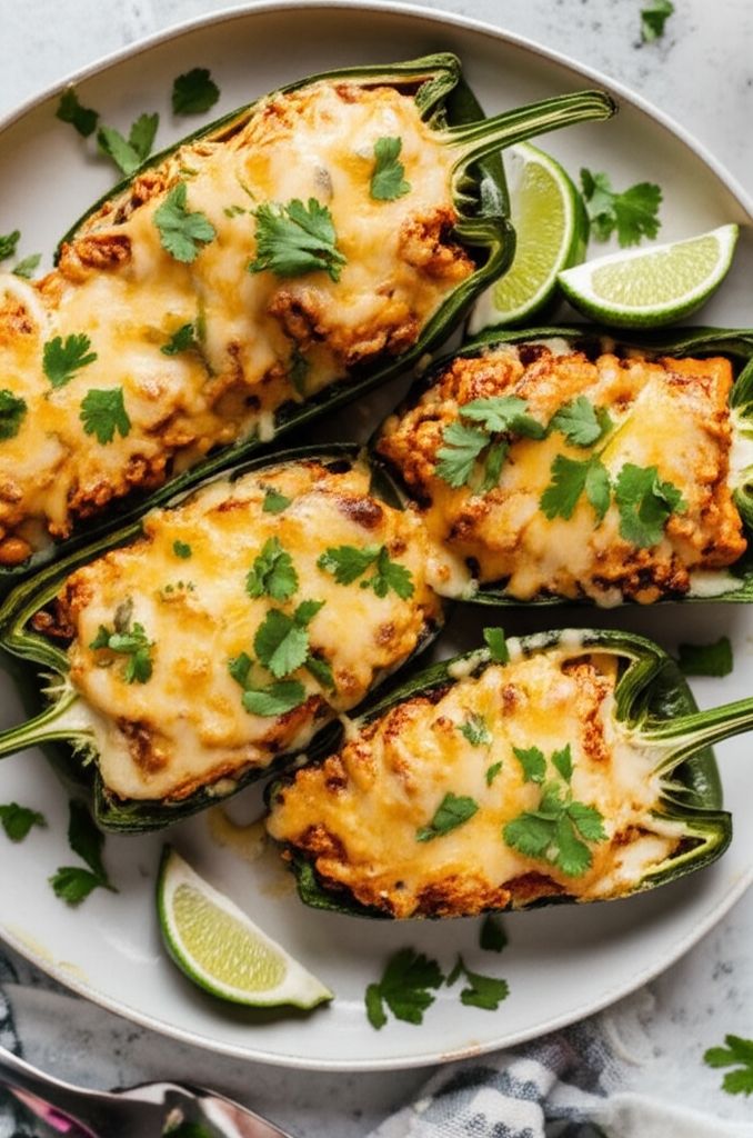 Chicken-Stuffed Poblano Peppers