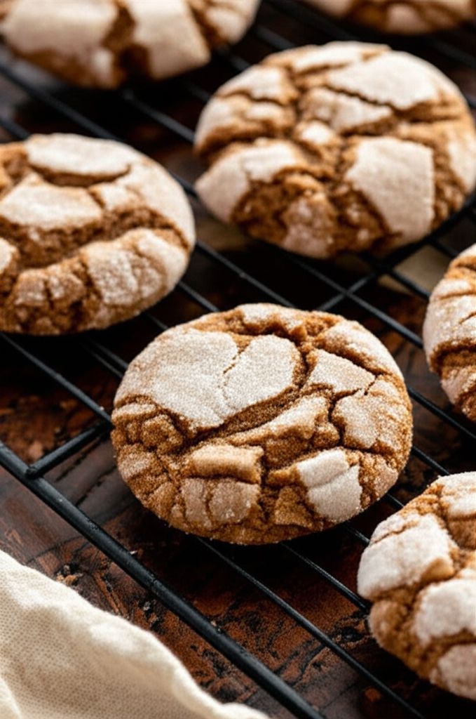 Crackle Top Molasses Cookies