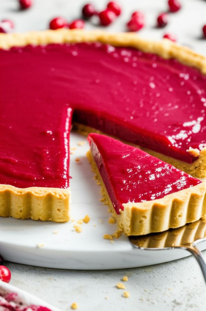 Cranberry Curd Tart