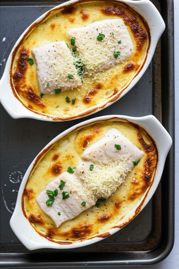 Creamy Cod and Potato Gratin