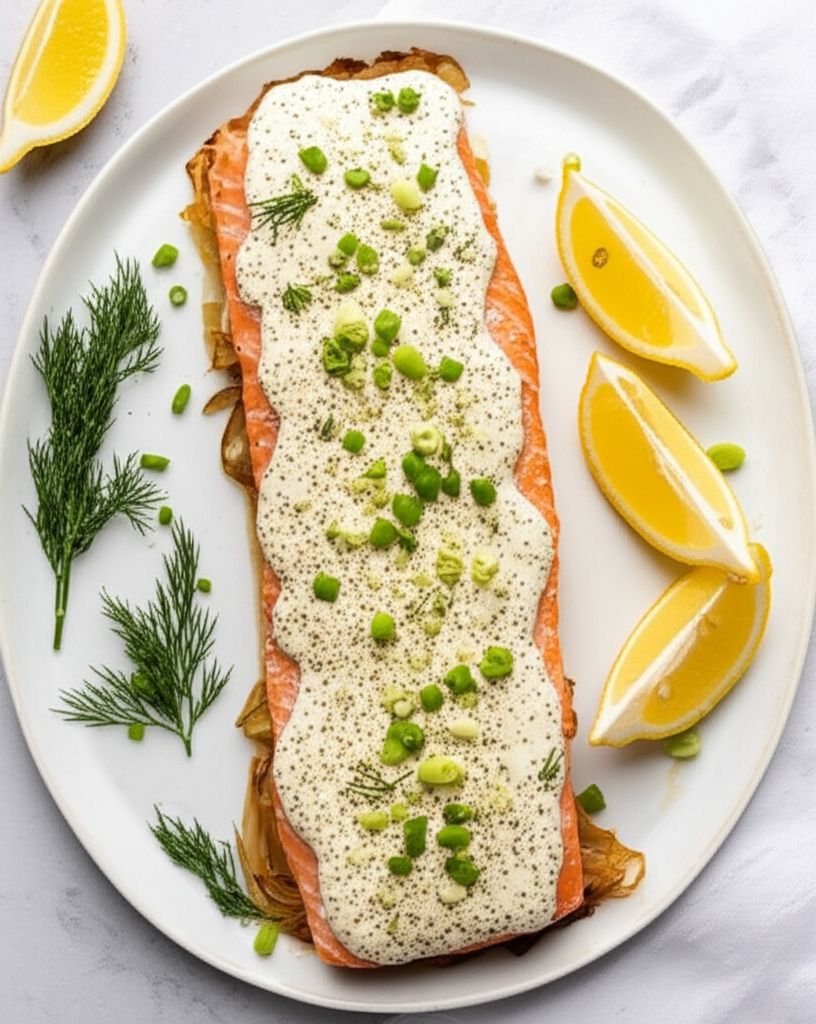 Creamy Halibut Olympia