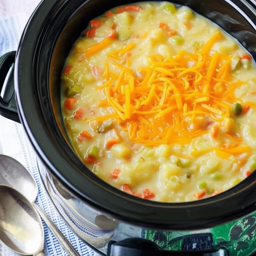 Creamy Slow Cooker Potato Cheese Soup