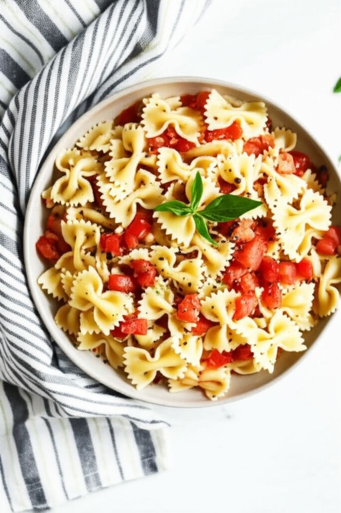 Easy Olive Oil, Tomato, and Basil Pasta