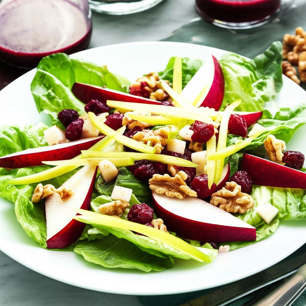 Fall Salad with Cranberry Vinaigrette