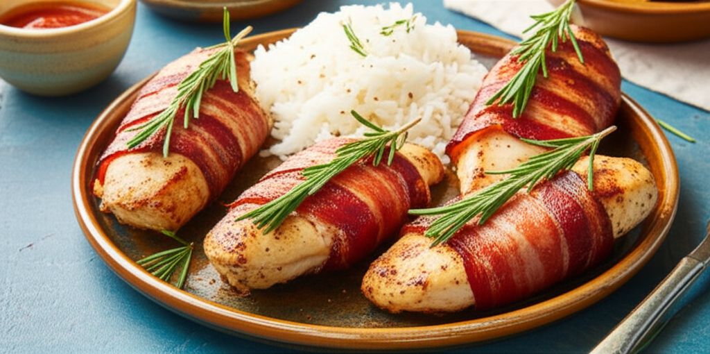 Grilled Chicken with Rosemary and Bacon