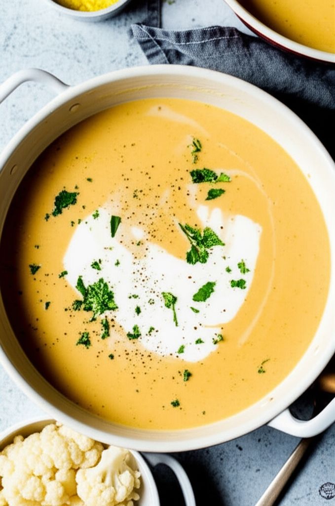 Low Carb Cauliflower Leek Soup