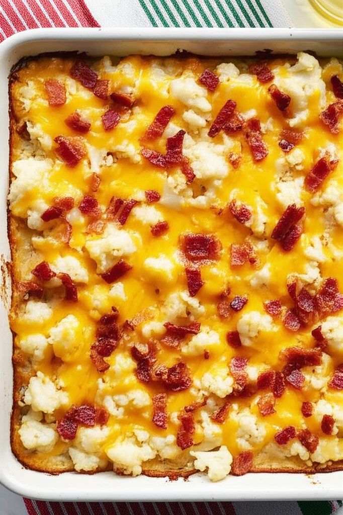 Low-Carb, Twice-Baked Cauliflower Casserole