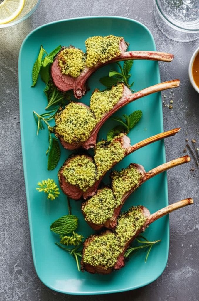 Mint Crusted Rack of Lamb