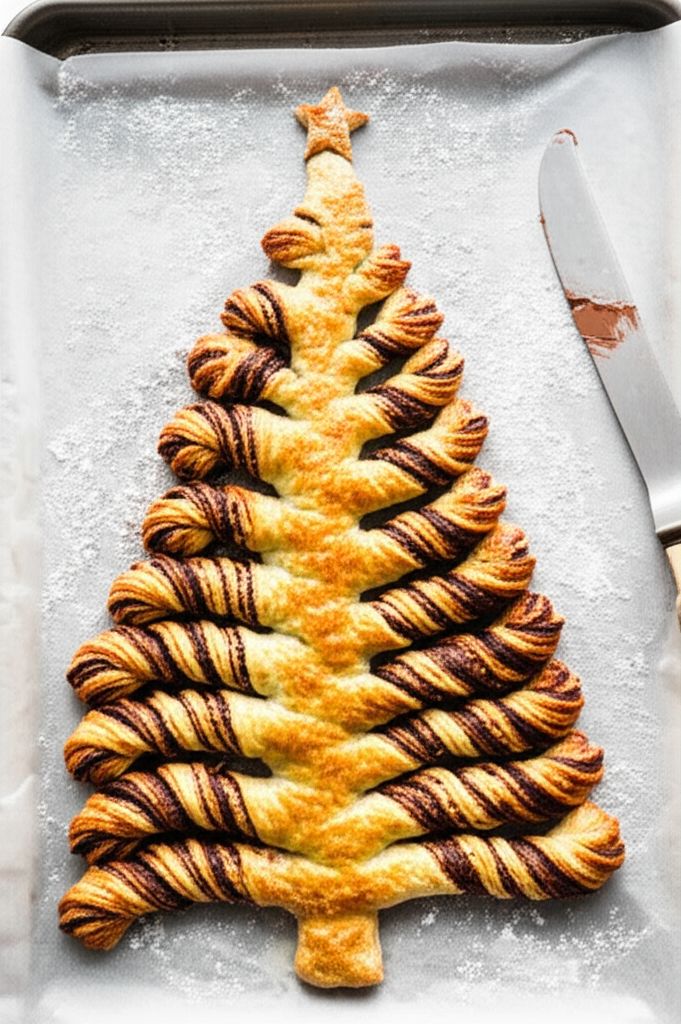 Nutella Puff Pastry Christmas Tree