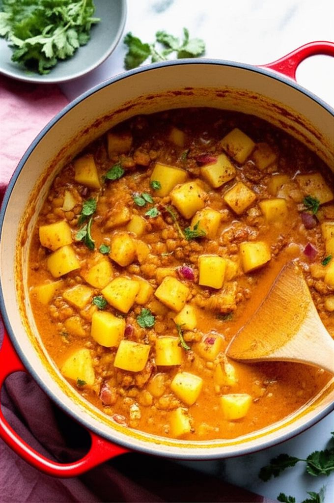 One-Pot Vegan Potato Lentil Curry