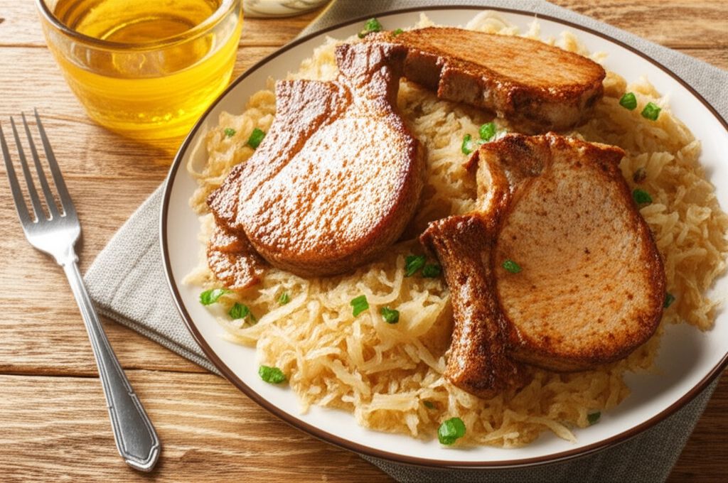 Pork Chops and Sauerkraut