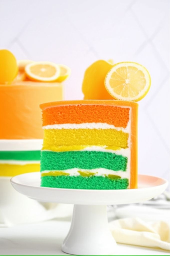 Rainbow Citrus Cake