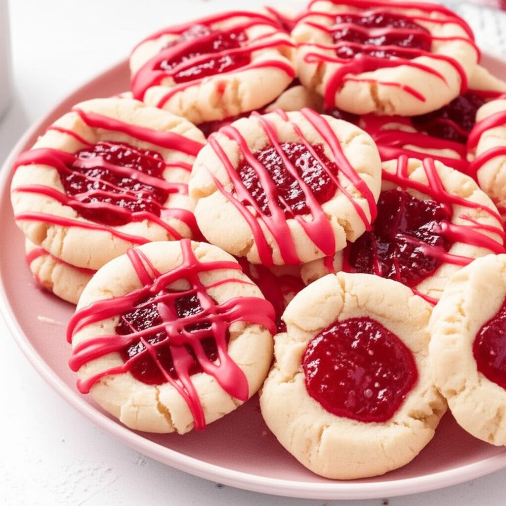 Raspberry Thumbprint Cookies