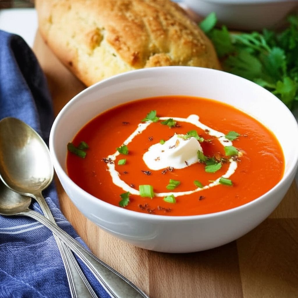 Roasted Red Pepper and Tomato Soup
