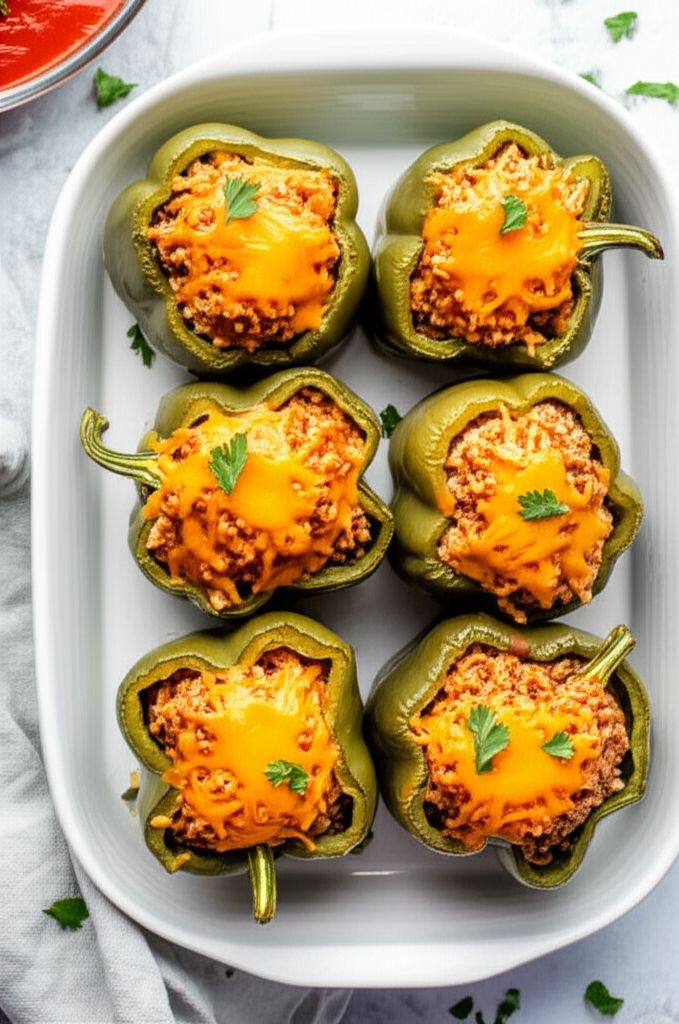 Sausage and Rice Stuffed Peppers