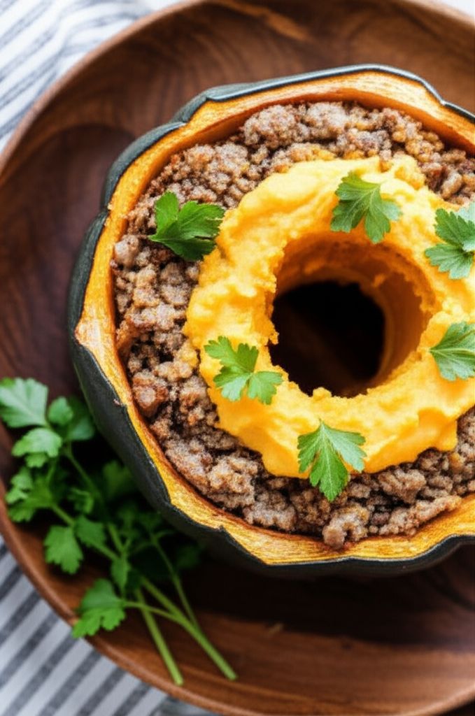 Sausage-Stuffed Turban Squash