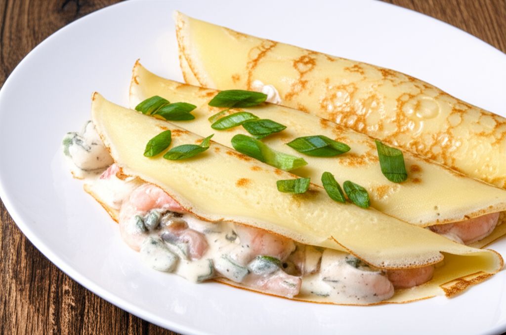 Shrimp and Scallop Crepes