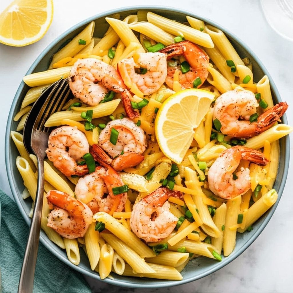 Shrimp Pasta Salad With a Creamy Lemon Dressing