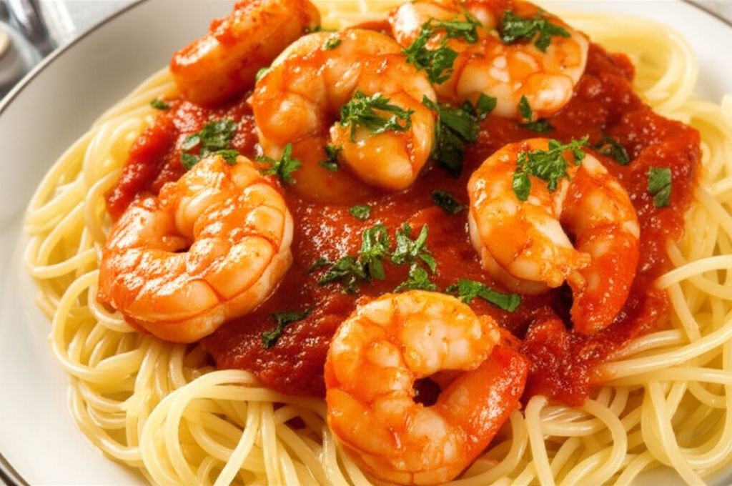 Shrimp Spaghetti with Tomato Sauce