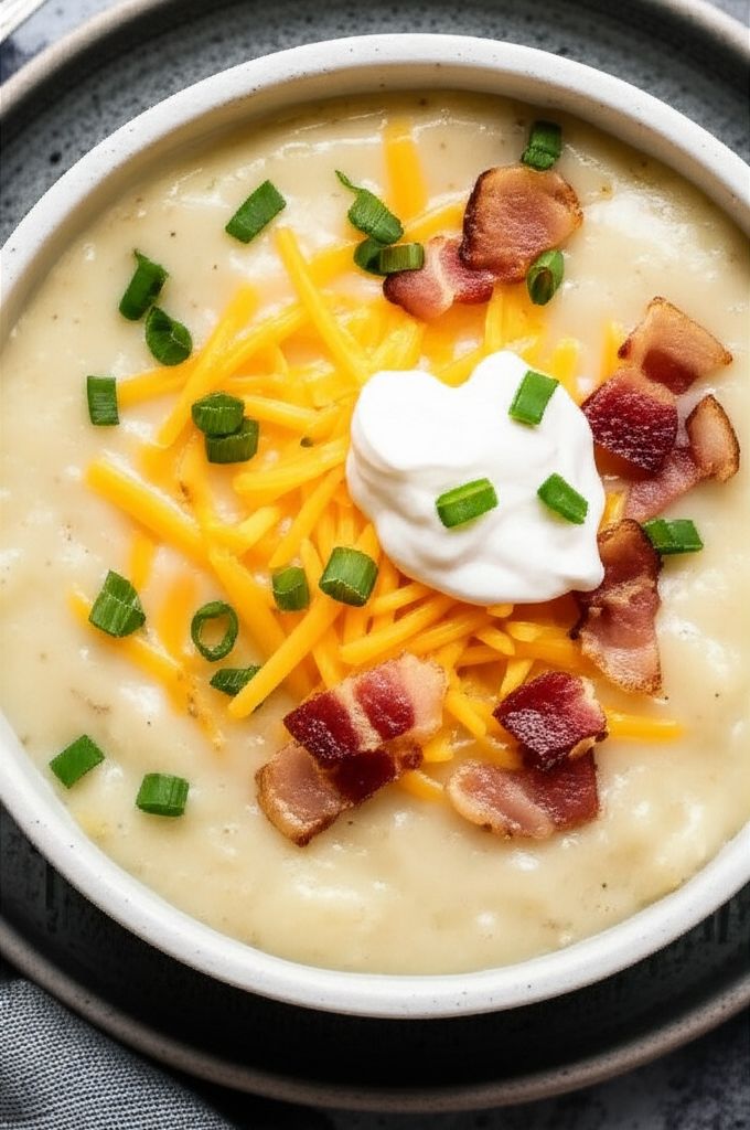Slow Cooker Loaded Potato Soup