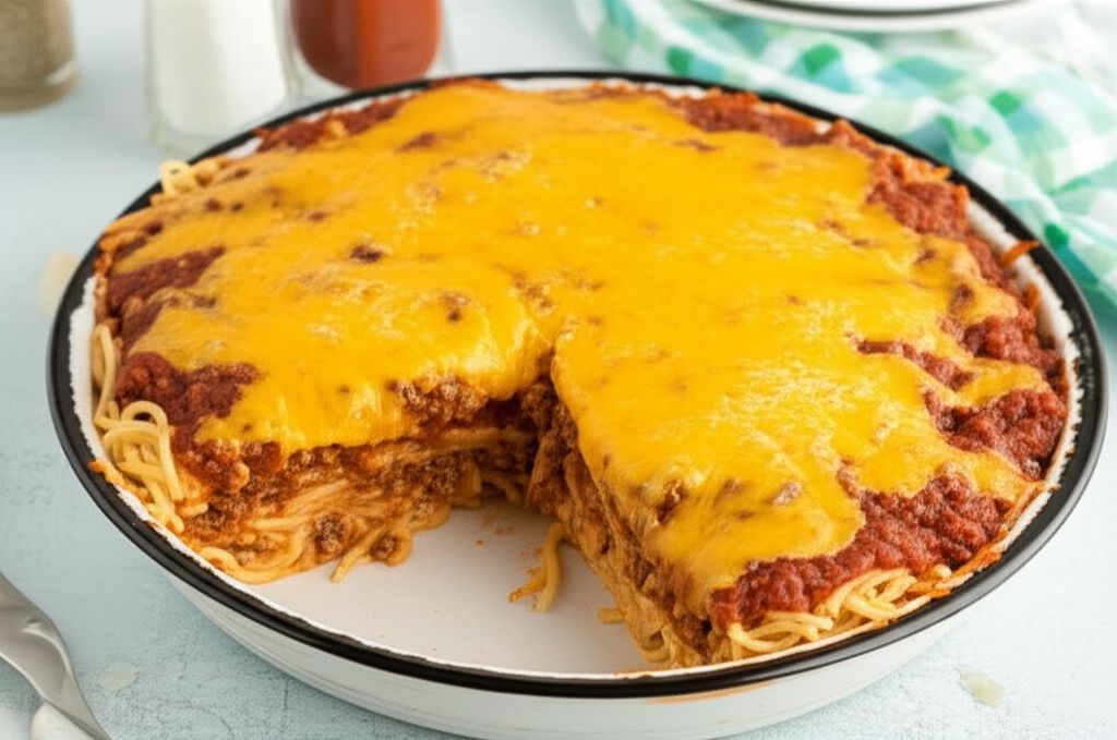 Spaghetti Pie with Cream Cheese