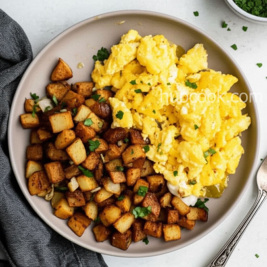 Spicy Potatoes and Scrambled Eggs