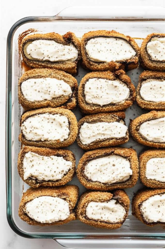 Stuffed Eggplant Parmesan Rolls
