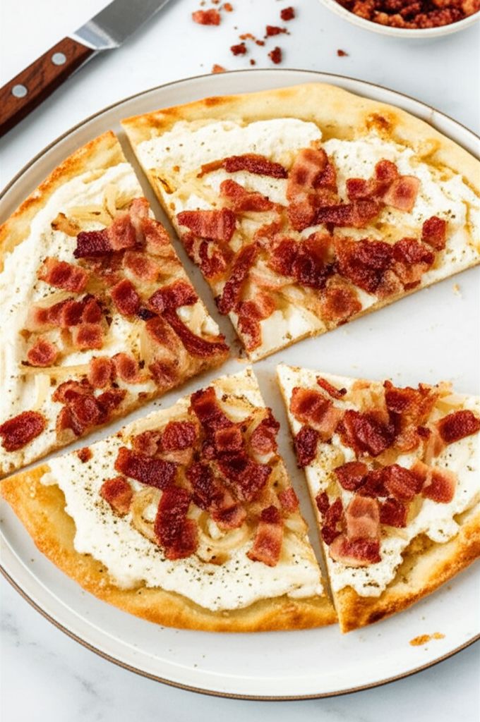 Tarte Flambé (Alsatian Bacon and Onion Tart)