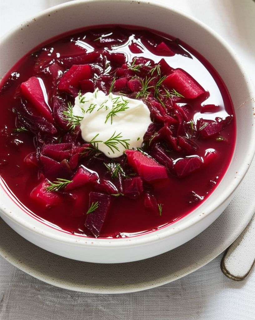 Ukrainian Red Borscht Soup