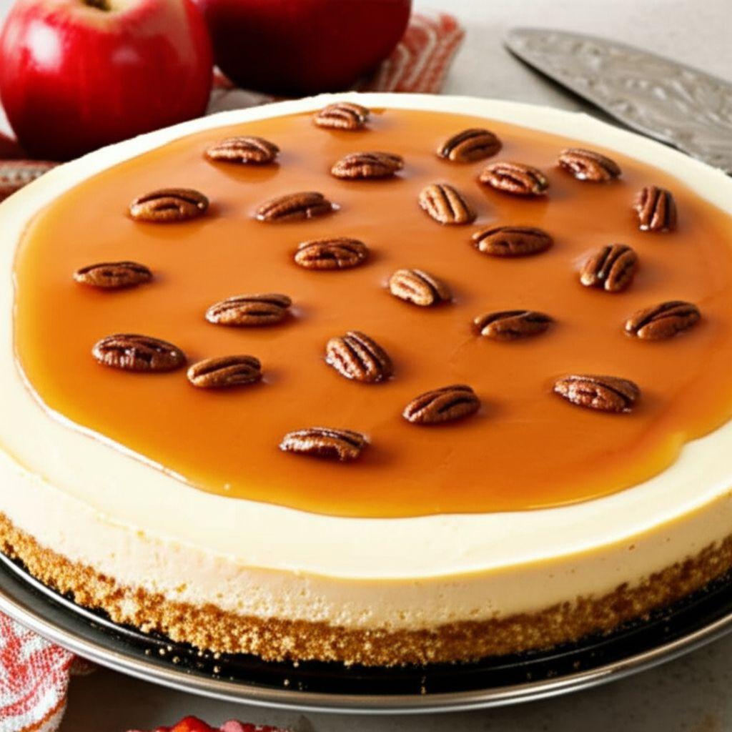 Apple and Caramel Cheesecake