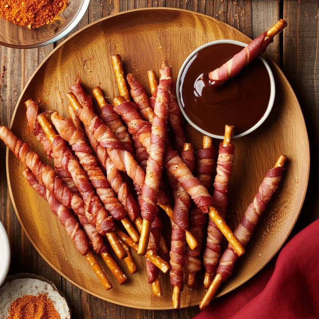 Bacon Wrapped Pretzels
