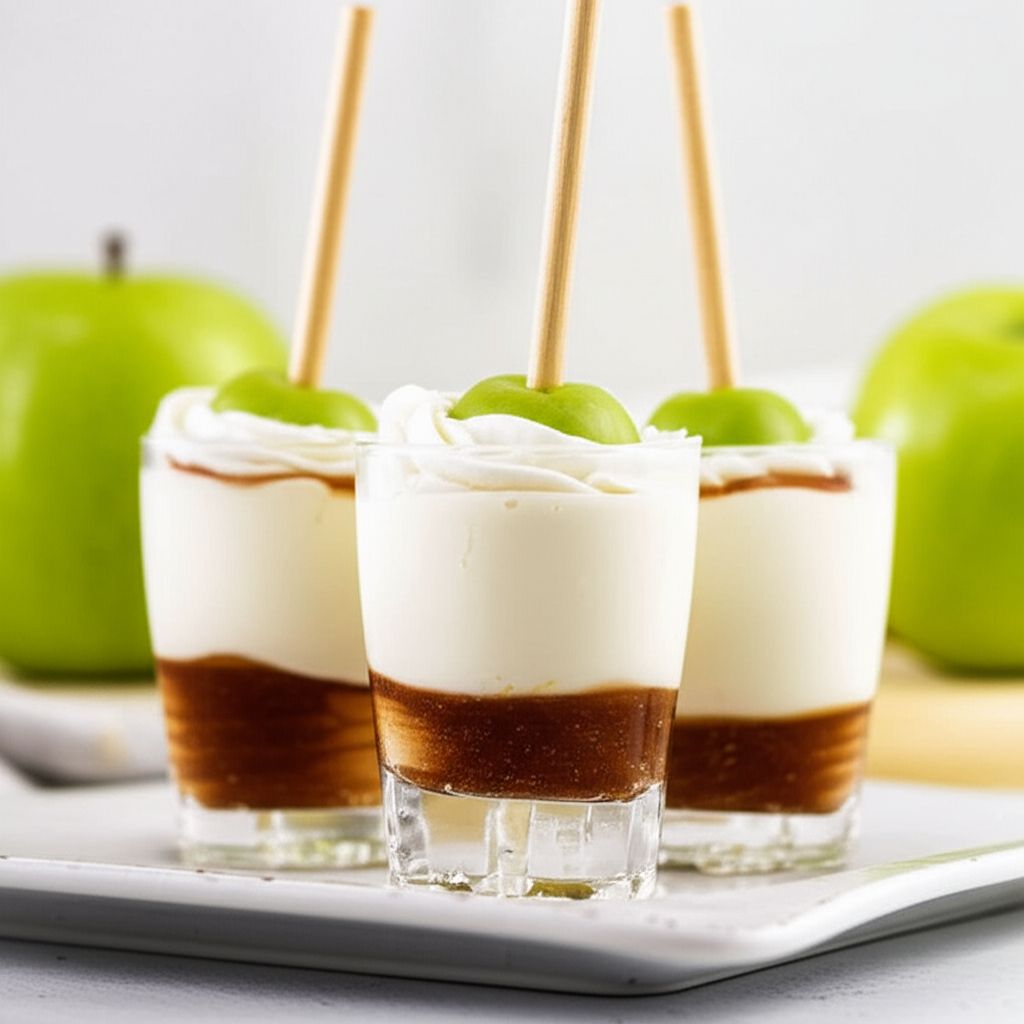 Caramel Apple Martini Pudding Shots