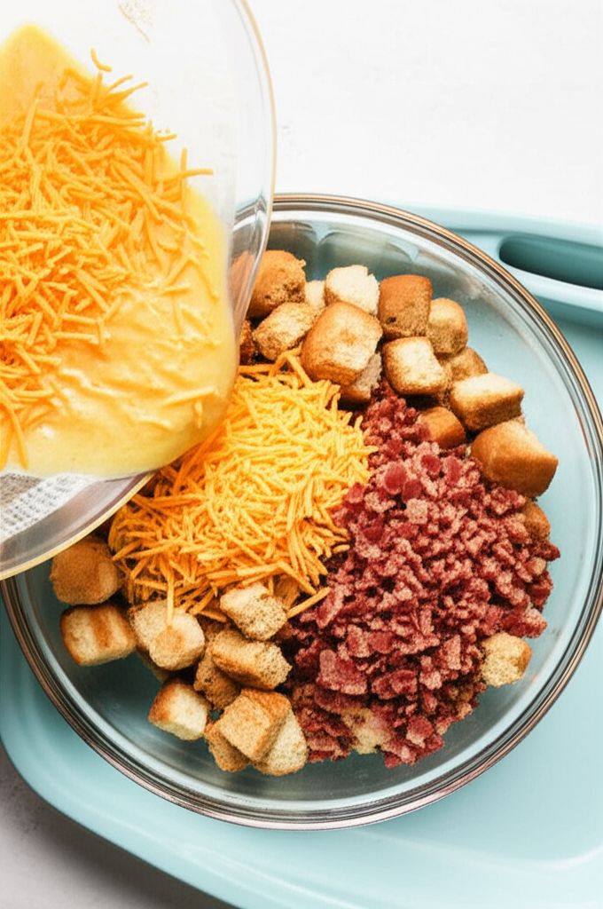 Cheddar, Bacon, and Egg Casserole