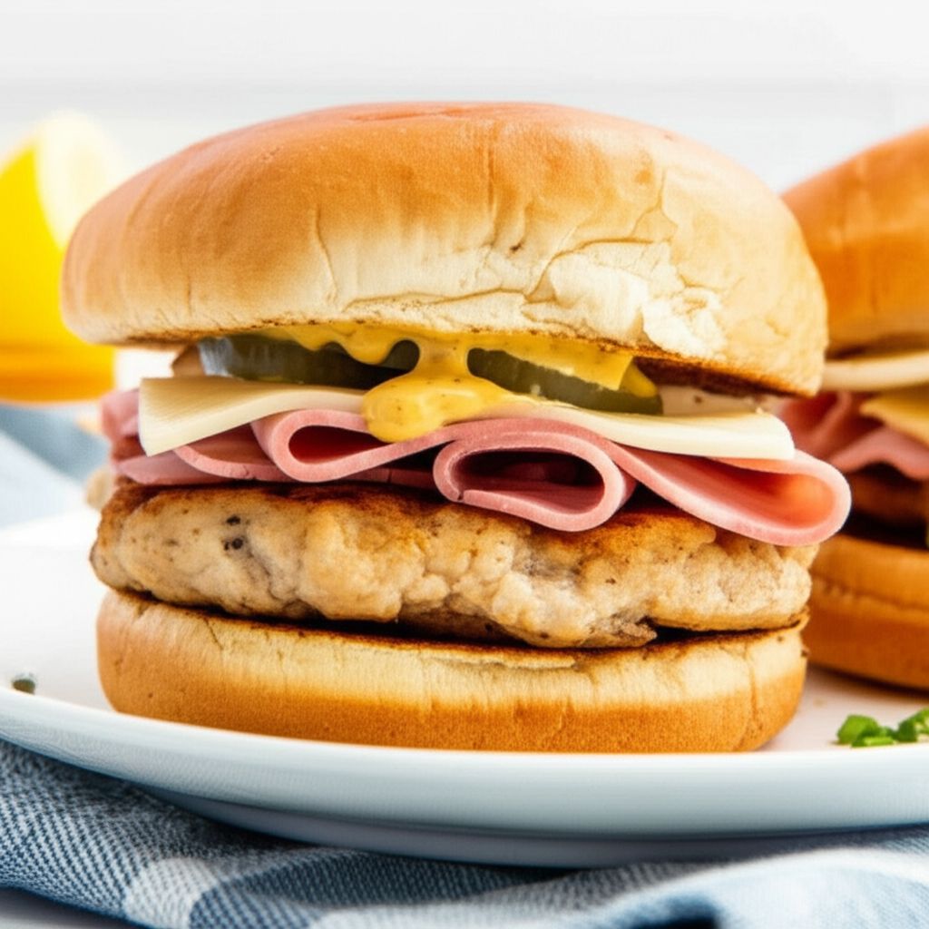 Chicken Cordon Bleu Burgers
