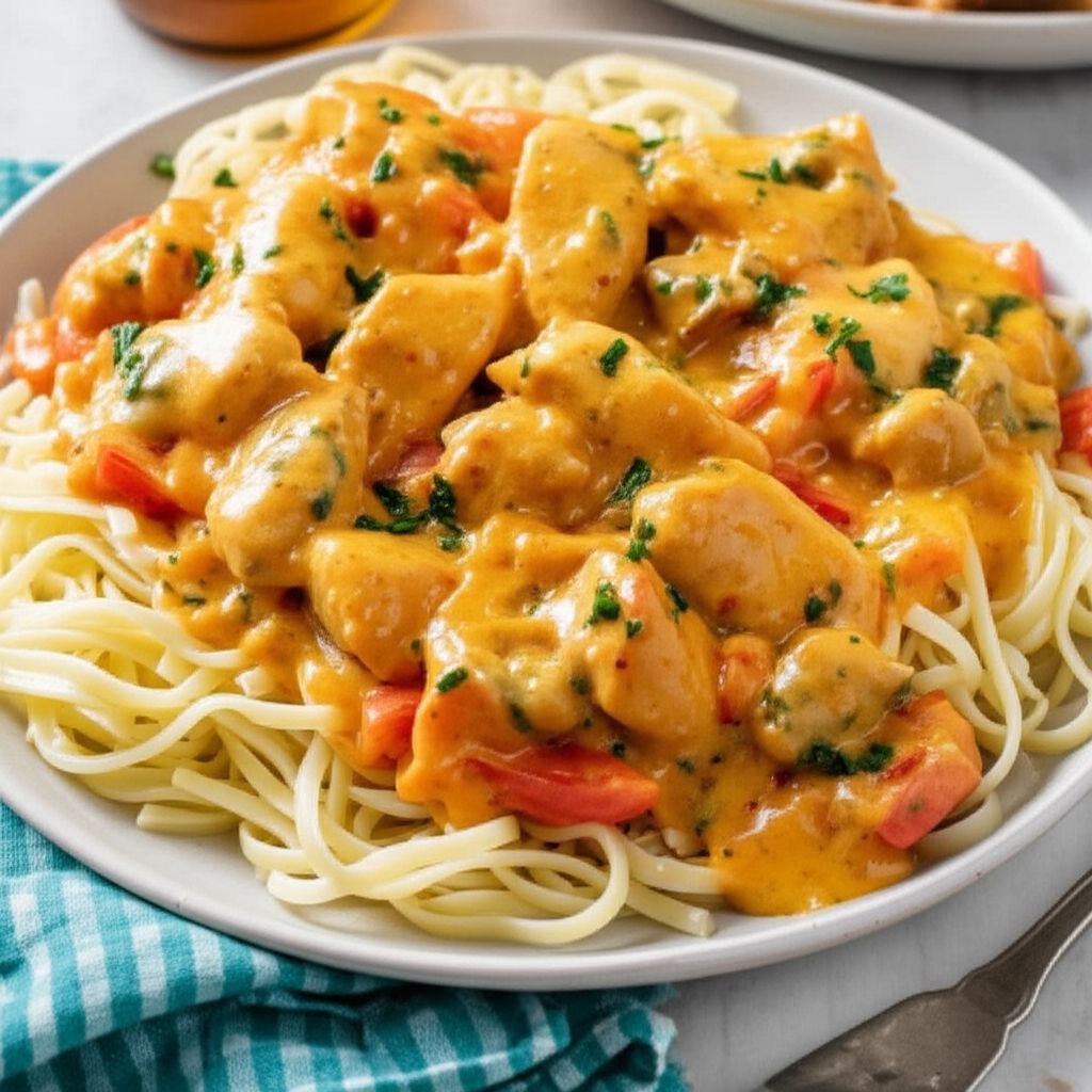 Chicken with Pepper Cheese Sauce