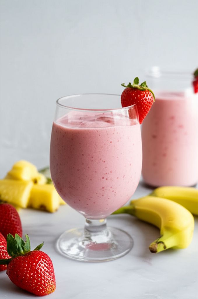 Creamy Strawberry-Pineapple Smoothie