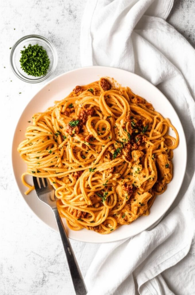 Creamy Sun-Dried Tomato and Basil Pasta