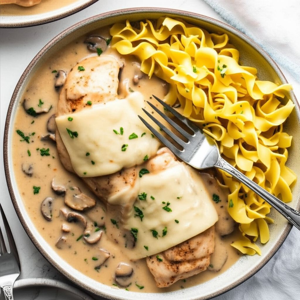 Creamy Swiss Chicken Casserole