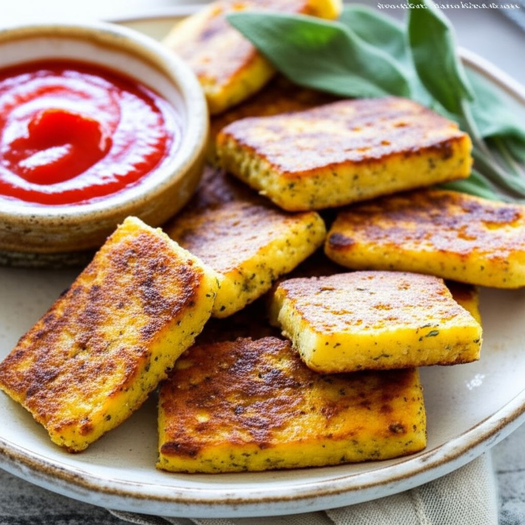 Crispy Polenta with Sage and Smoked Gouda