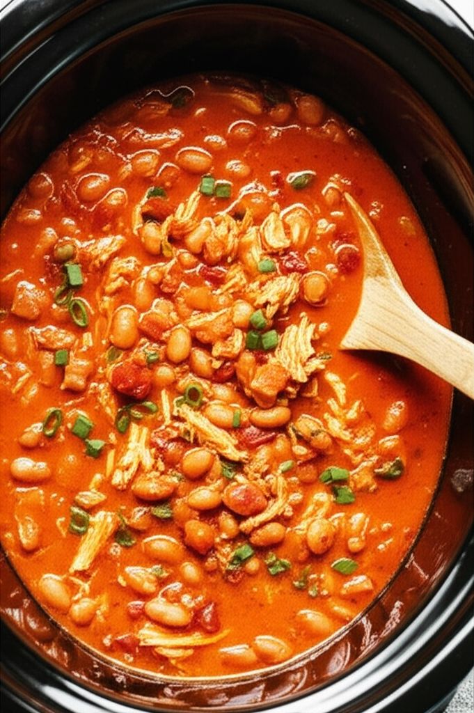 Crockpot Buffalo Chicken Chili