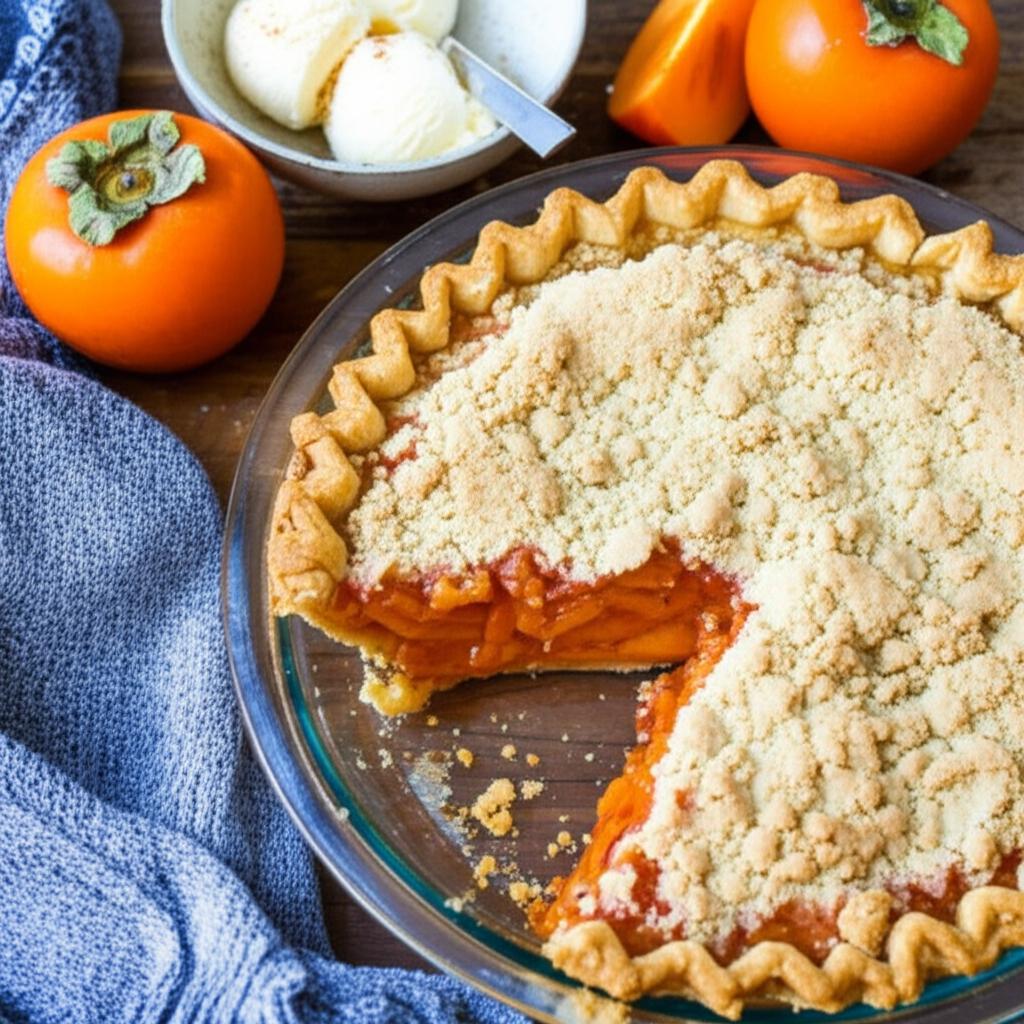 Deep Dish Persimmon Pie