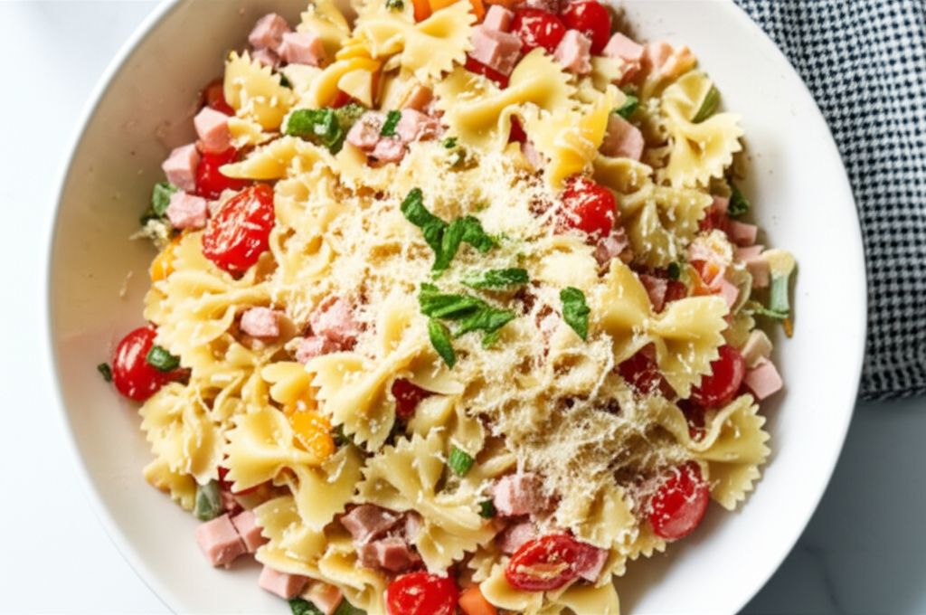 Fresh Summertime Bow-Tie Ham Salad