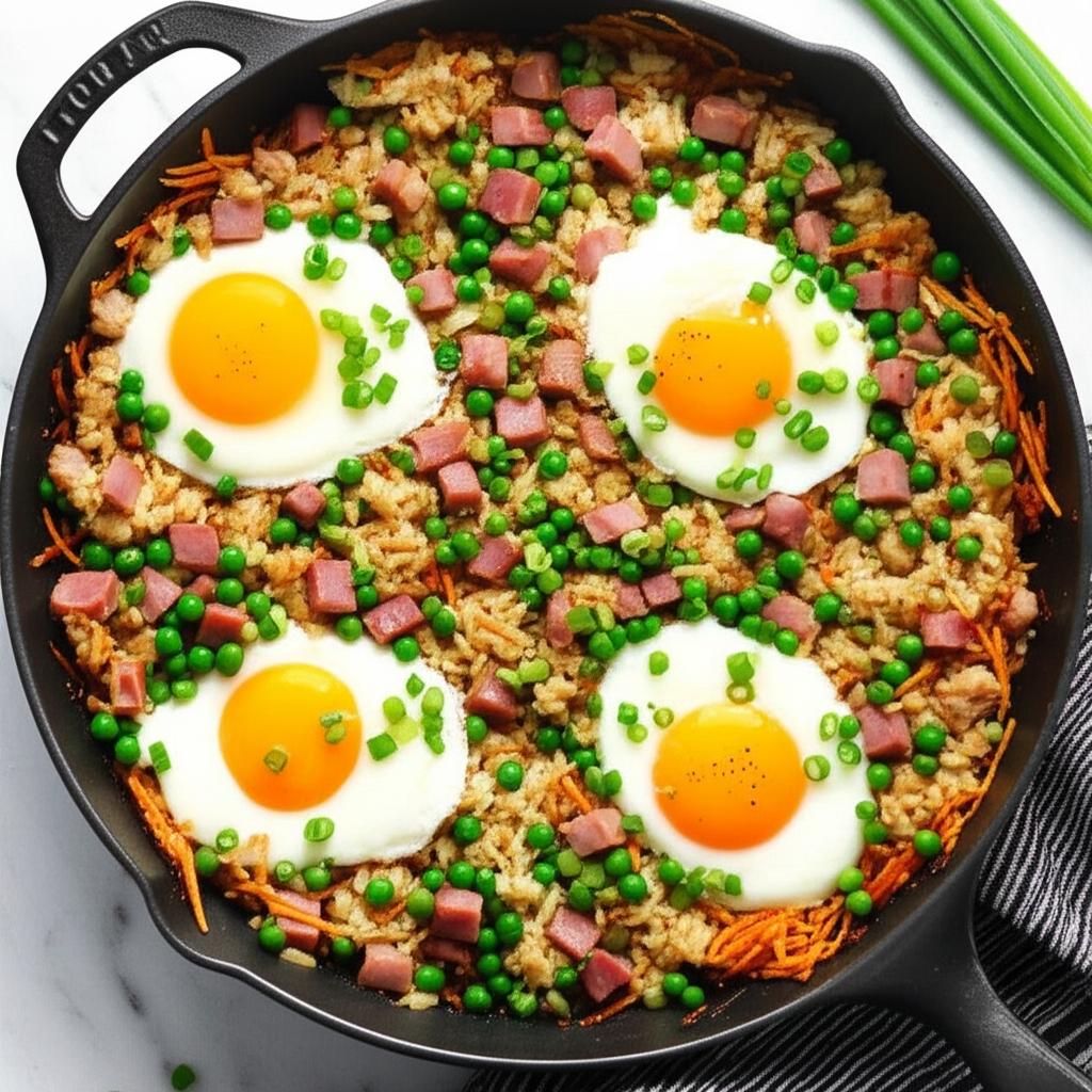 Ham Fried Rice with Eggs
